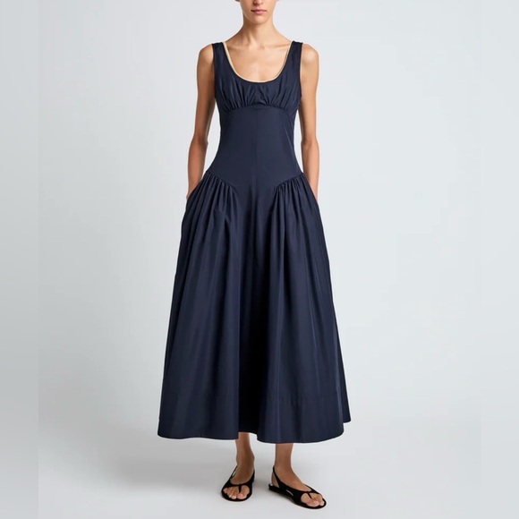 Proenza Schouler Dresses & Skirts - NWOT Proenza Schouler Kendall Dress Navy Midi Vacation Summer Resort Dress 6